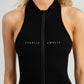 Figure-enhancing jumpsuit offering ease of movement and elegant style.